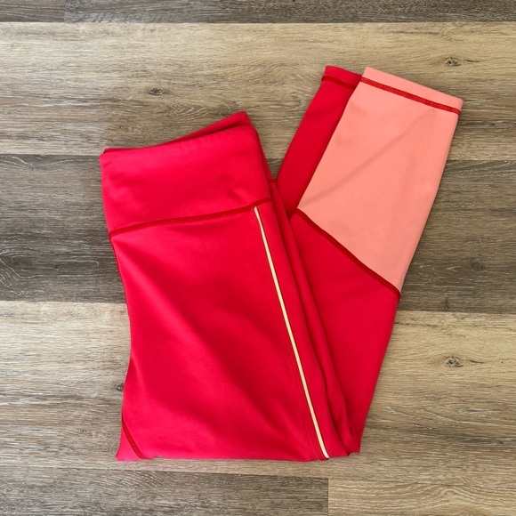 Zyia Active Popsicle pink reflective stripe Light N Tight  Leggings women's 12 - Picture 3 of 6